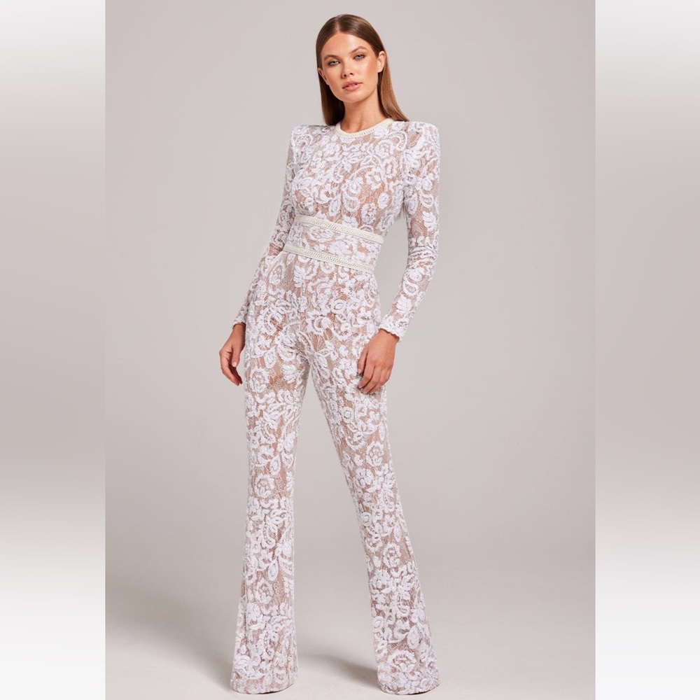 Nadine Merabi BELLA white jumpsuit